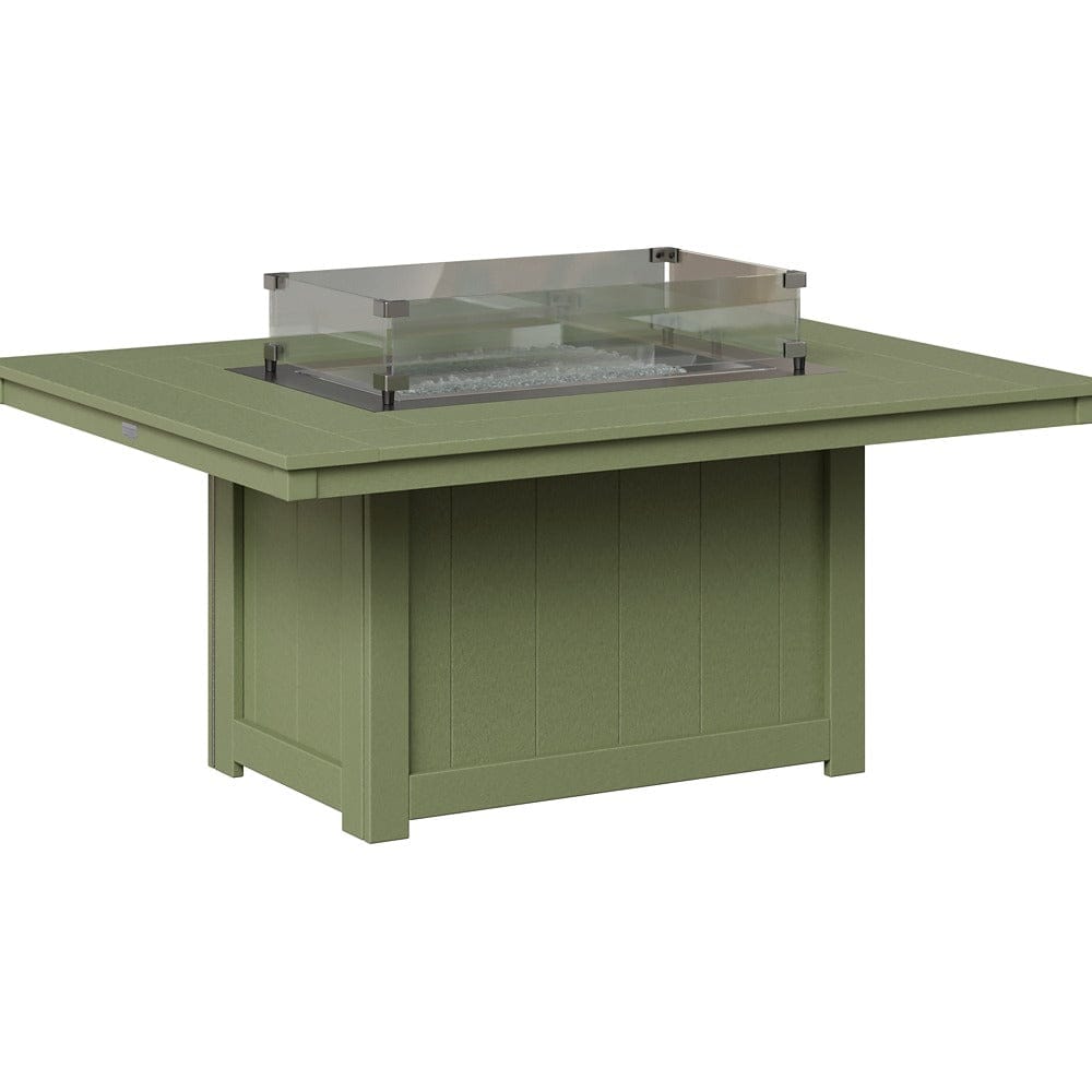 Berlin Gardens Donoma Rectangular Poly Lumber Fire Pit Table