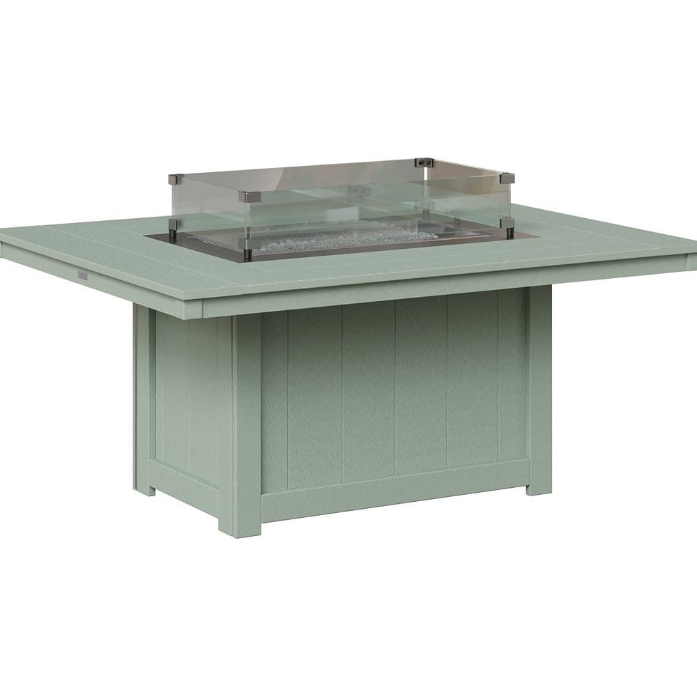 Berlin Gardens Donoma Rectangular Poly Lumber Fire Pit Table