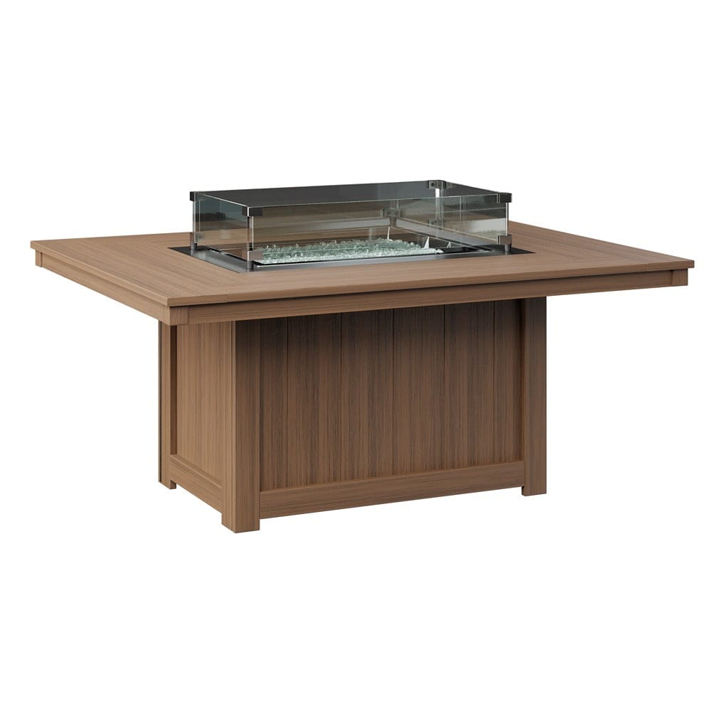 Berlin Gardens Donoma Rectangular Poly Lumber Fire Pit Table