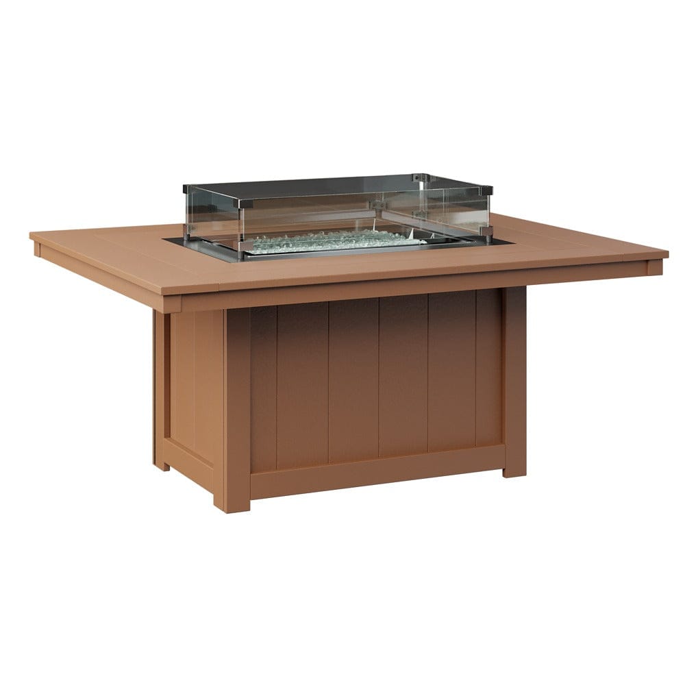 Berlin Gardens Donoma Rectangular Poly Lumber Fire Pit Table