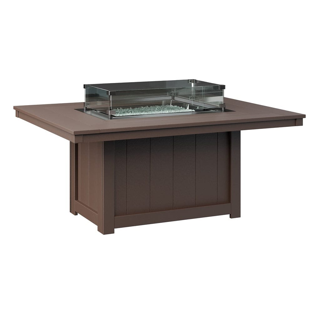 Berlin Gardens Donoma Rectangular Poly Lumber Fire Pit Table