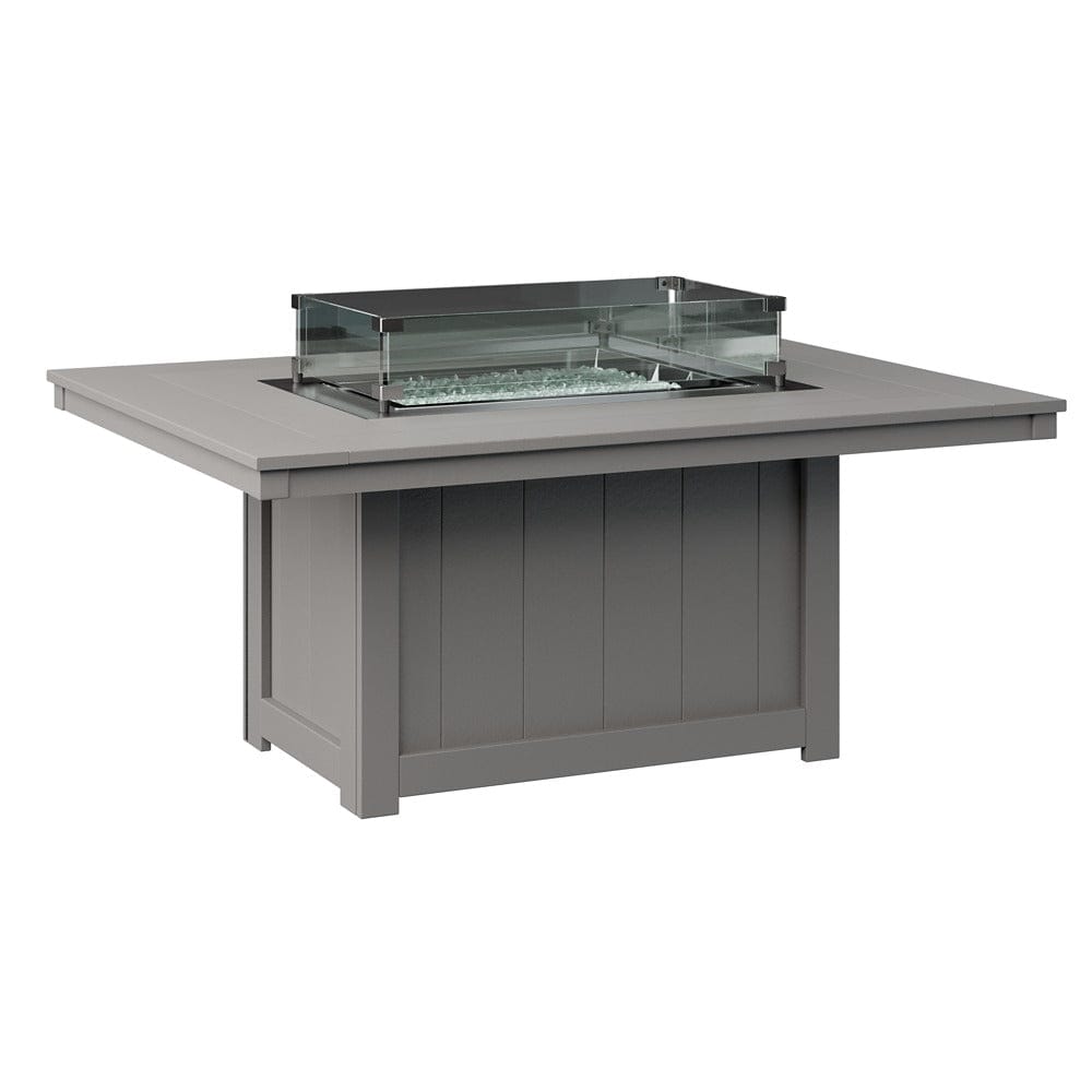 Berlin Gardens Donoma Rectangular Poly Lumber Fire Pit Table