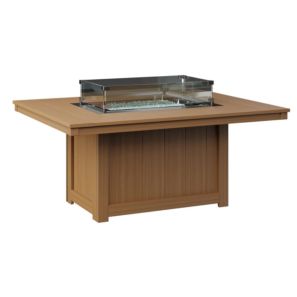 Berlin Gardens Donoma Rectangular Poly Lumber Fire Pit Table