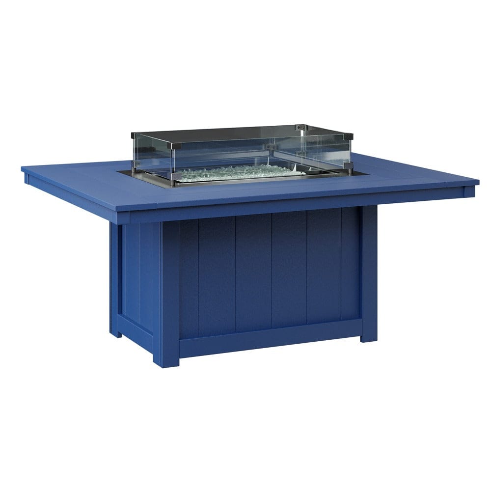 Berlin Gardens Donoma Rectangular Poly Lumber Fire Pit Table