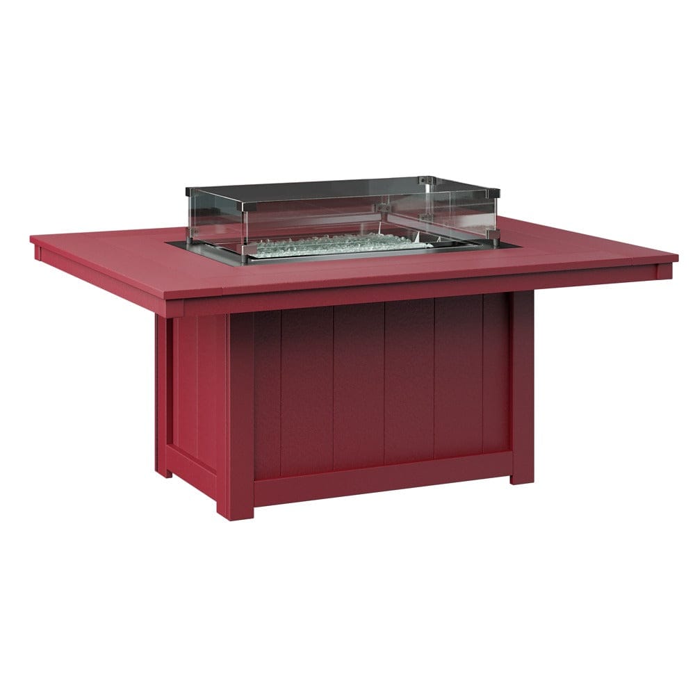 Berlin Gardens Donoma Rectangular Poly Lumber Fire Pit Table