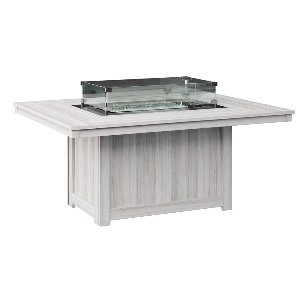 Berlin Gardens Donoma Rectangular Poly Lumber Fire Pit Table