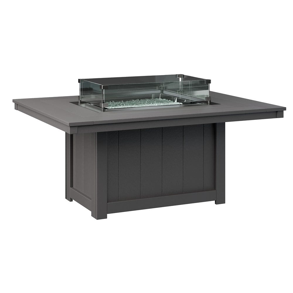 Berlin Gardens Donoma Rectangular Poly Lumber Fire Pit Table
