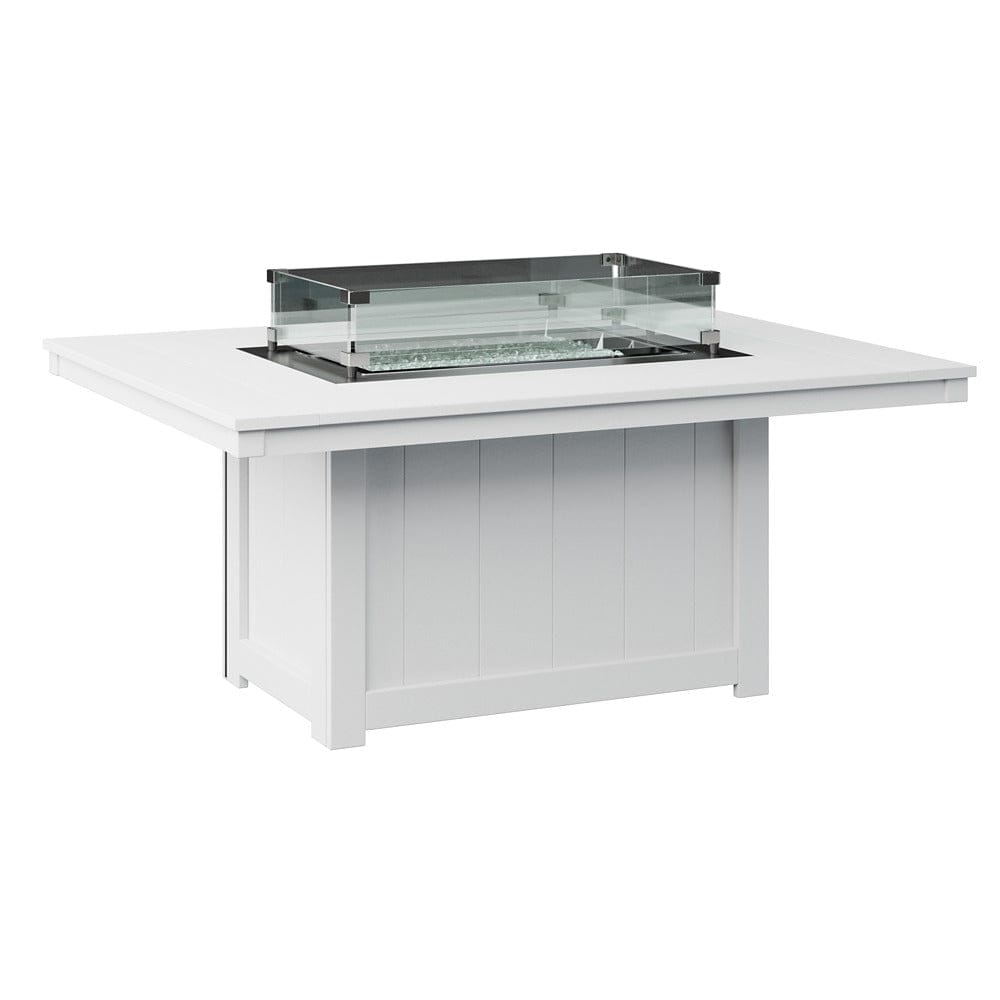 Berlin Gardens Donoma Rectangular Poly Lumber Fire Pit Table