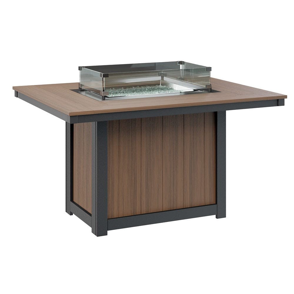 Berlin Gardens Donoma 54″ Rectangular Dining Poly Lumber Fire Pit Table