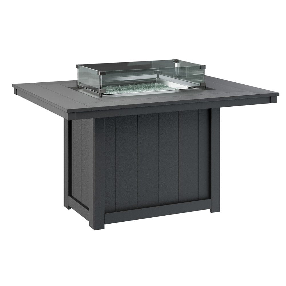 Berlin Gardens Donoma 54″ Rectangular Dining Poly Lumber Fire Pit Table