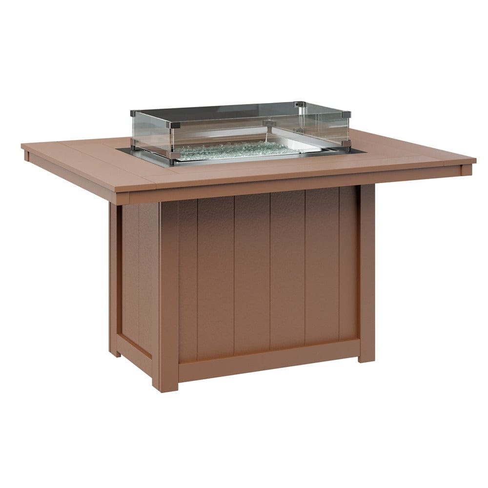 Berlin Gardens Donoma 54″ Rectangular Dining Poly Lumber Fire Pit Table