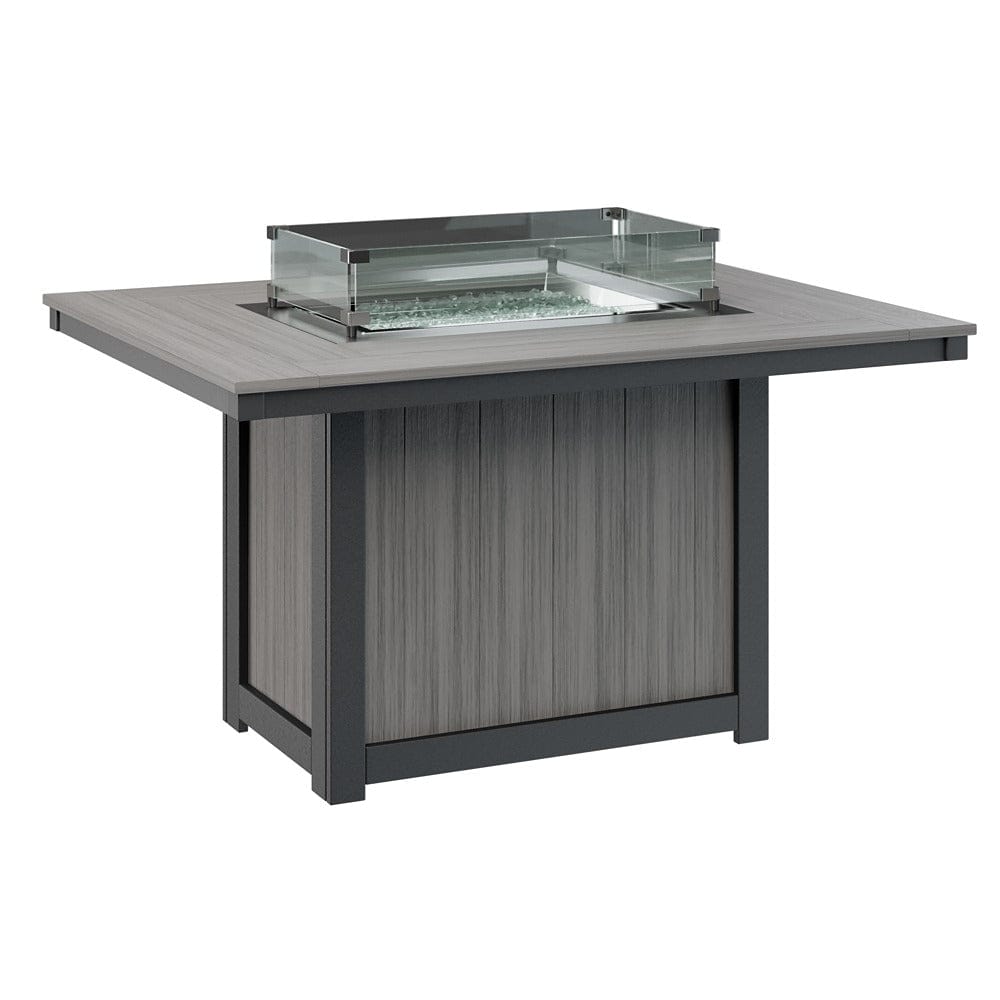 Berlin Gardens Donoma 54″ Rectangular Dining Poly Lumber Fire Pit Table