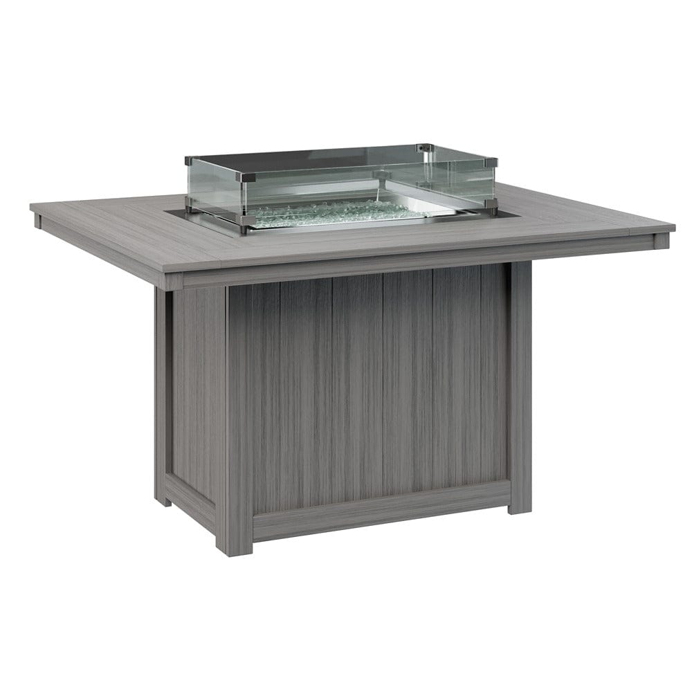 Berlin Gardens Donoma 54″ Rectangular Dining Poly Lumber Fire Pit Table