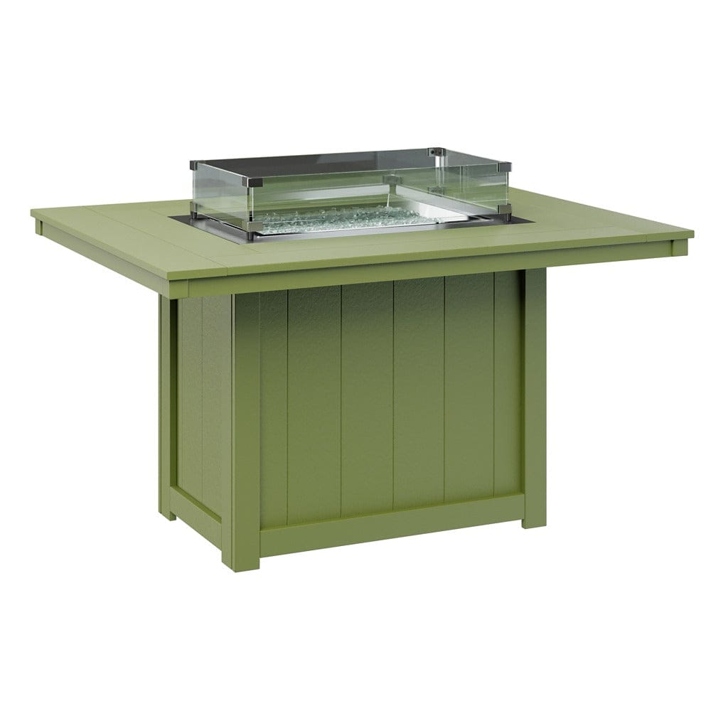 Berlin Gardens Donoma 54″ Rectangular Dining Poly Lumber Fire Pit Table