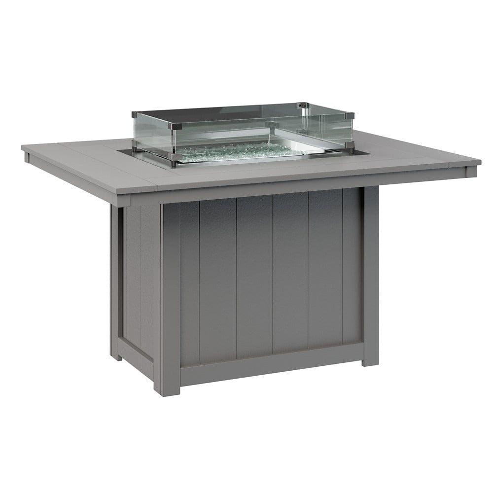 Berlin Gardens Donoma 54″ Rectangular Dining Poly Lumber Fire Pit Table