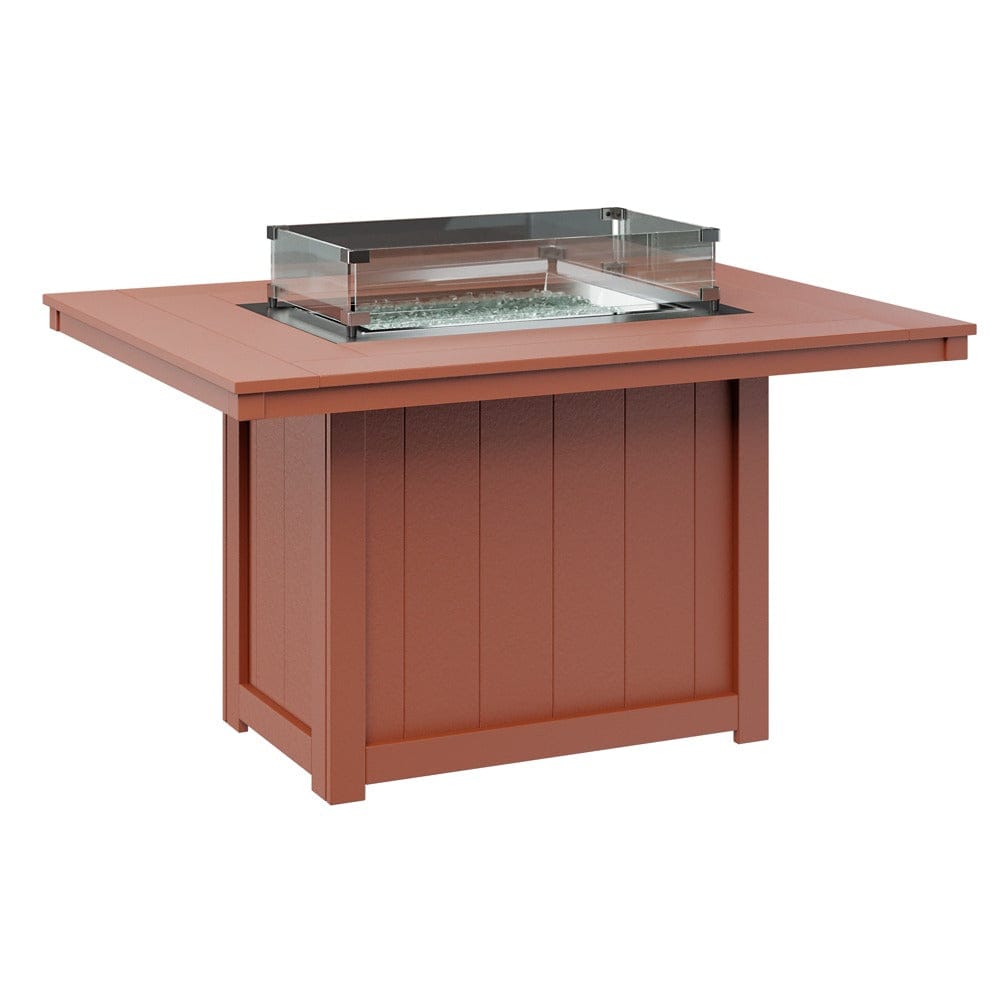 Berlin Gardens Donoma 54″ Rectangular Dining Poly Lumber Fire Pit Table