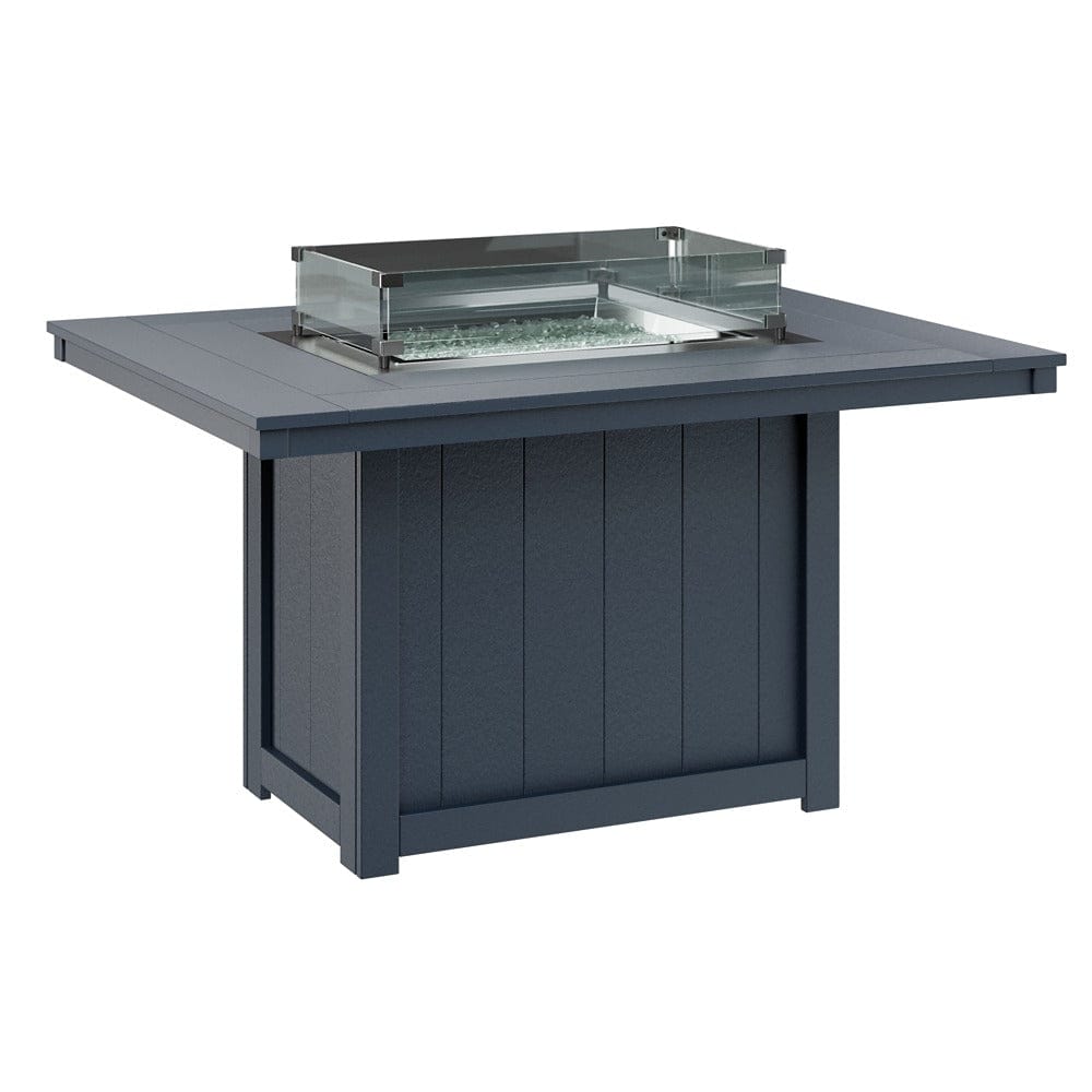 Berlin Gardens Donoma 54″ Rectangular Dining Poly Lumber Fire Pit Table
