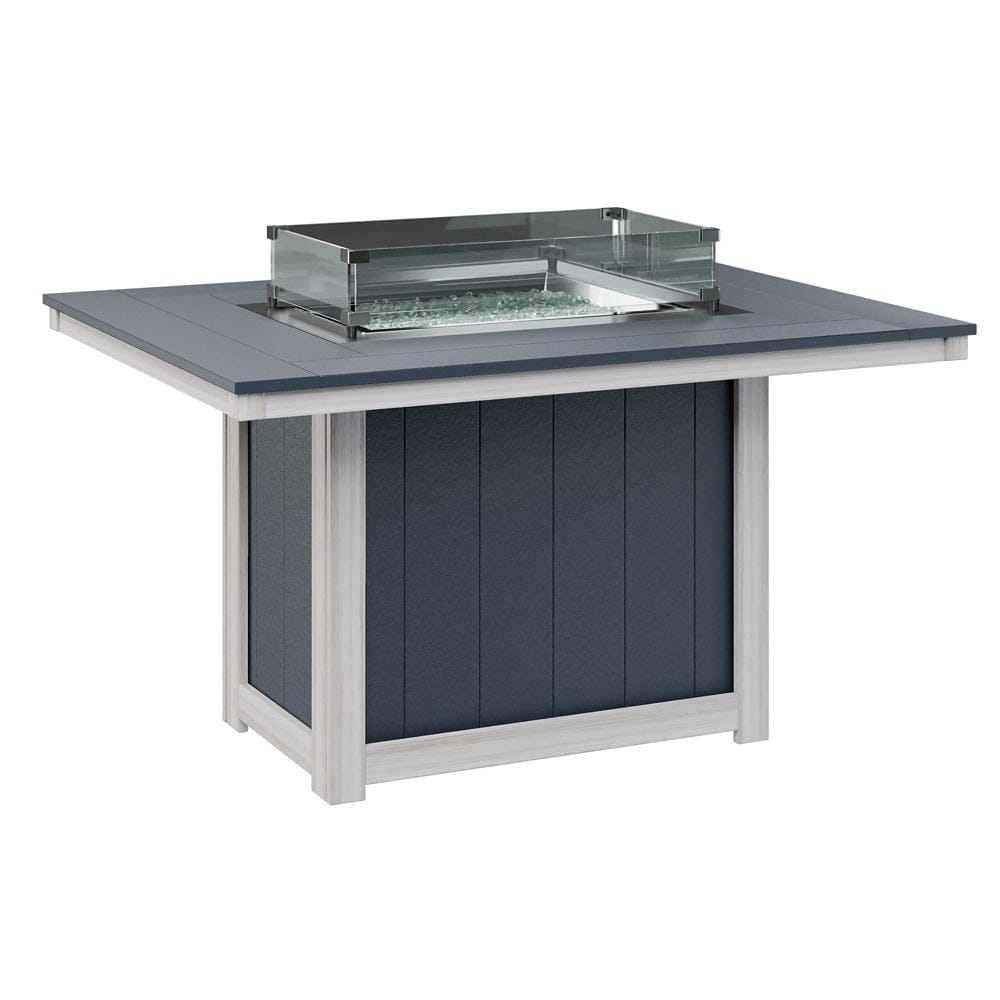 Berlin Gardens Donoma 54″ Rectangular Dining Poly Lumber Fire Pit Table