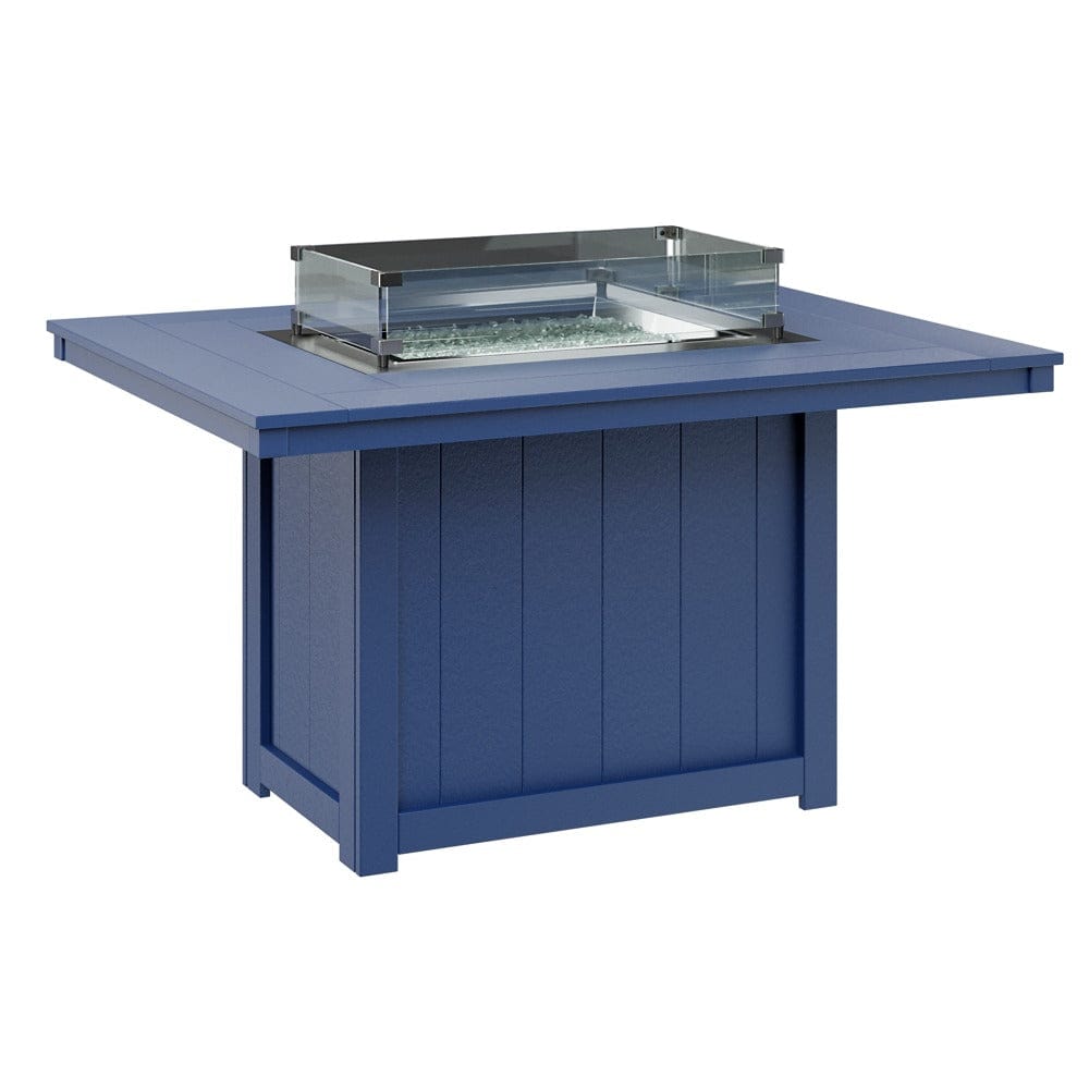 Berlin Gardens Donoma 54″ Rectangular Dining Poly Lumber Fire Pit Table