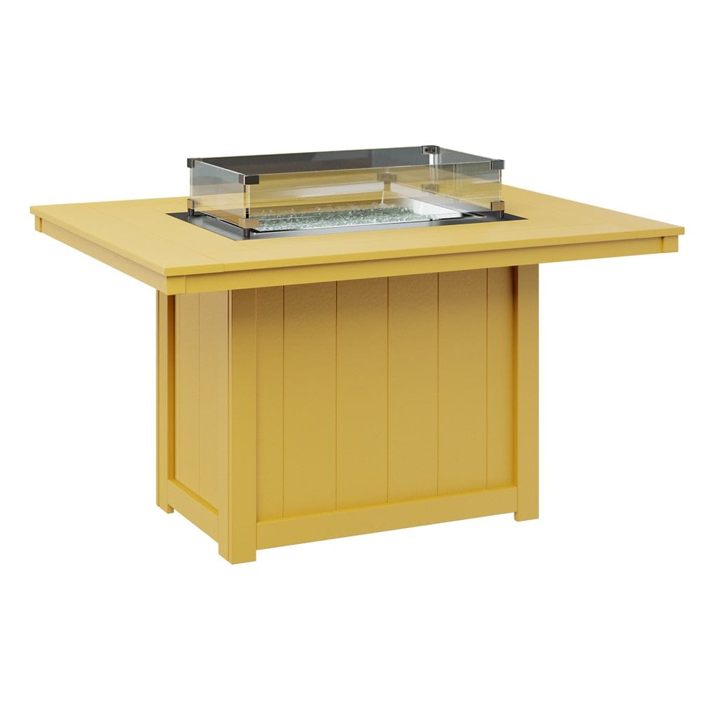 Berlin Gardens Donoma 54″ Rectangular Dining Poly Lumber Fire Pit Table