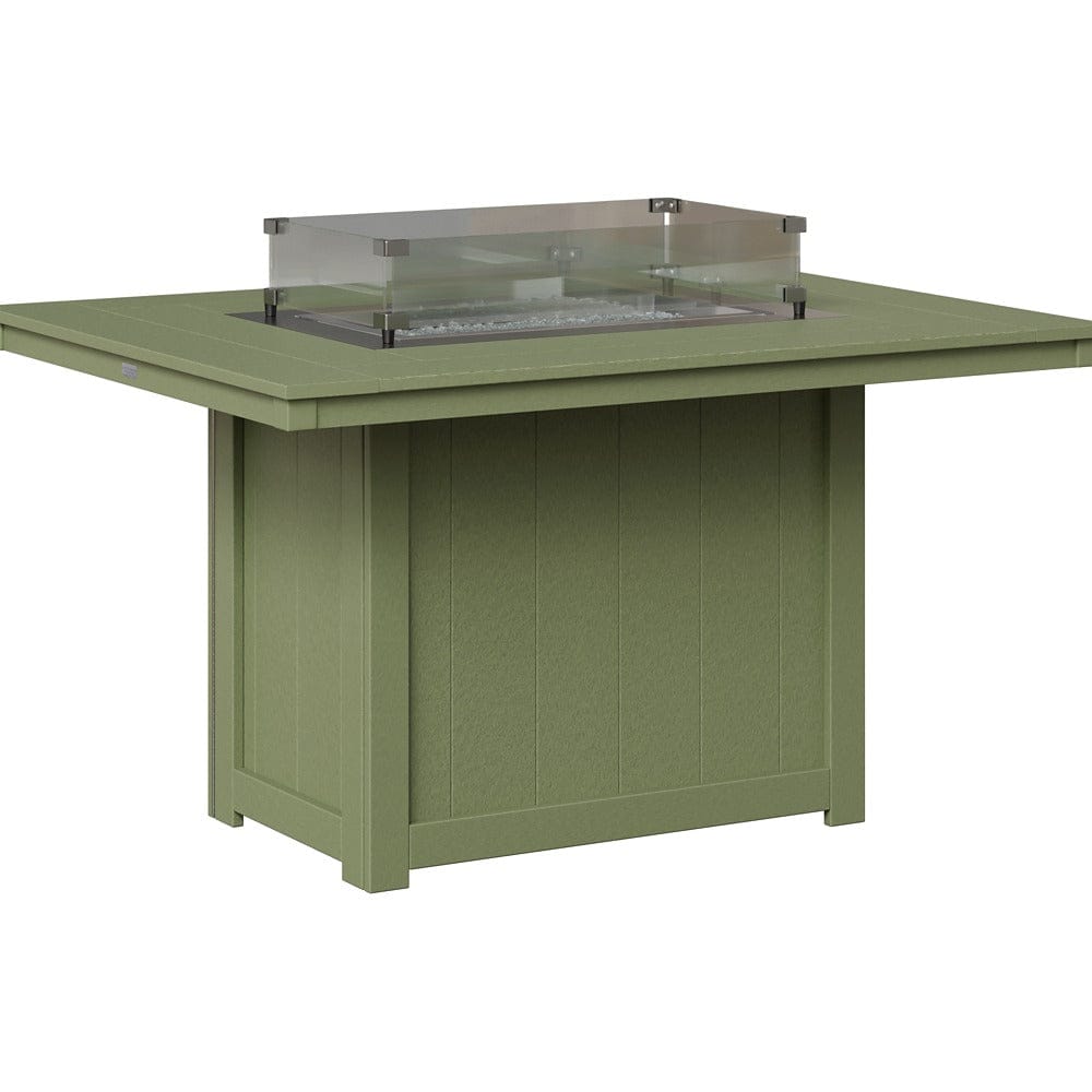Berlin Gardens Donoma 54″ Rectangular Dining Poly Lumber Fire Pit Table