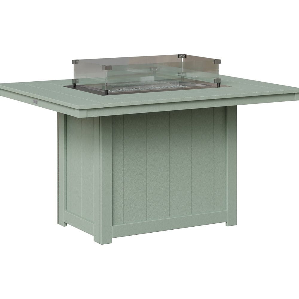 Berlin Gardens Donoma 54″ Rectangular Dining Poly Lumber Fire Pit Table