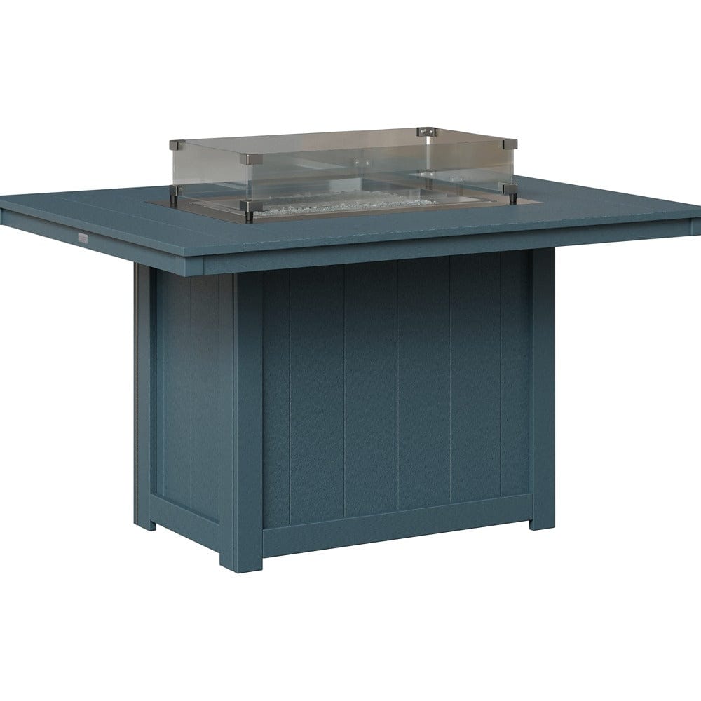 Berlin Gardens Donoma 54″ Rectangular Dining Poly Lumber Fire Pit Table