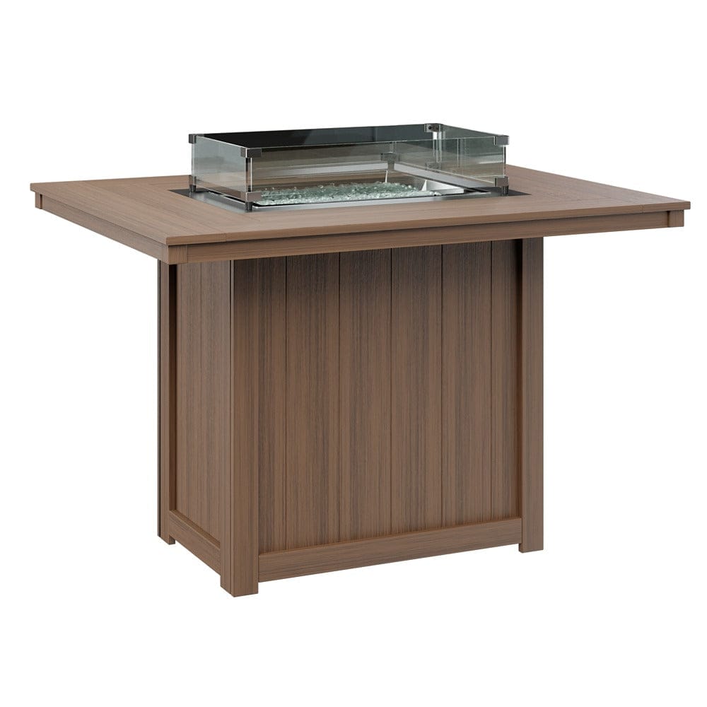 Berlin Gardens Donoma 54″ Rectangular Counter Height Poly Lumber Fire Pit Table