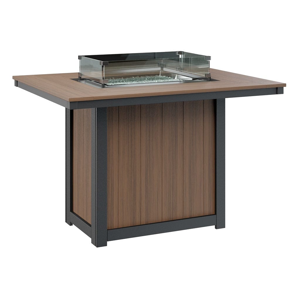Berlin Gardens Donoma 54″ Rectangular Counter Height Poly Lumber Fire Pit Table