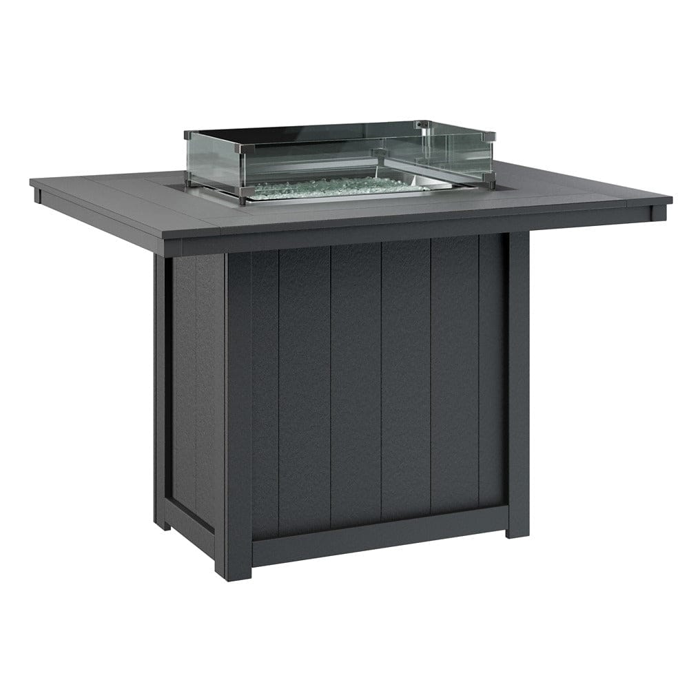 Berlin Gardens Donoma 54″ Rectangular Counter Height Poly Lumber Fire Pit Table