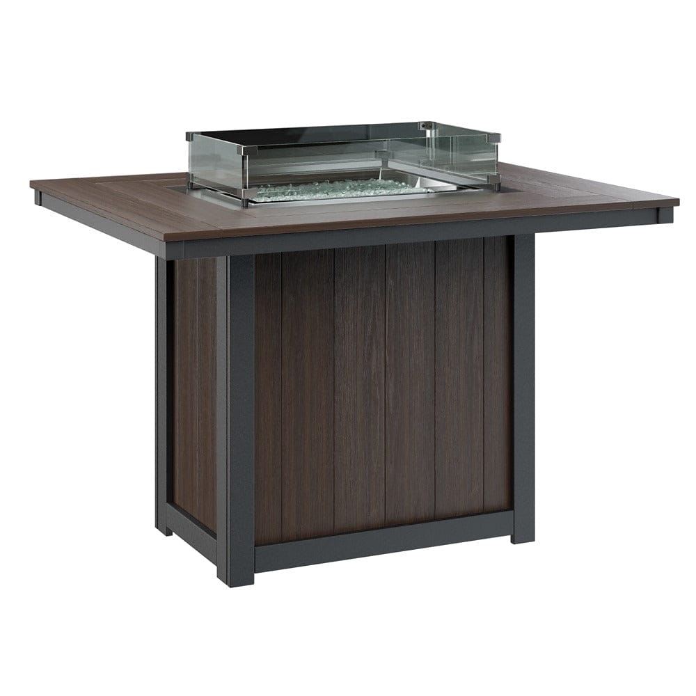 Berlin Gardens Donoma 54″ Rectangular Counter Height Poly Lumber Fire Pit Table