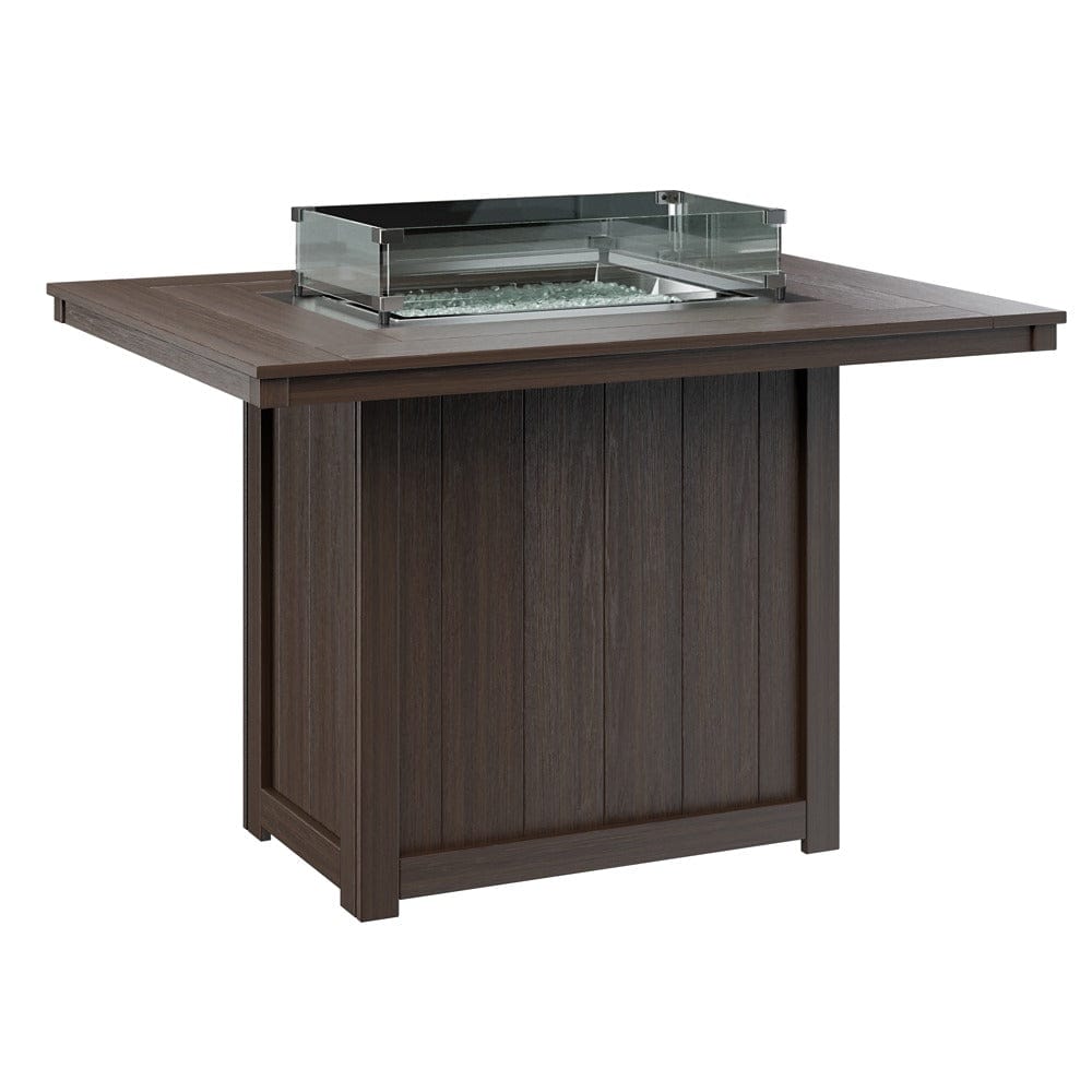 Berlin Gardens Donoma 54″ Rectangular Counter Height Poly Lumber Fire Pit Table