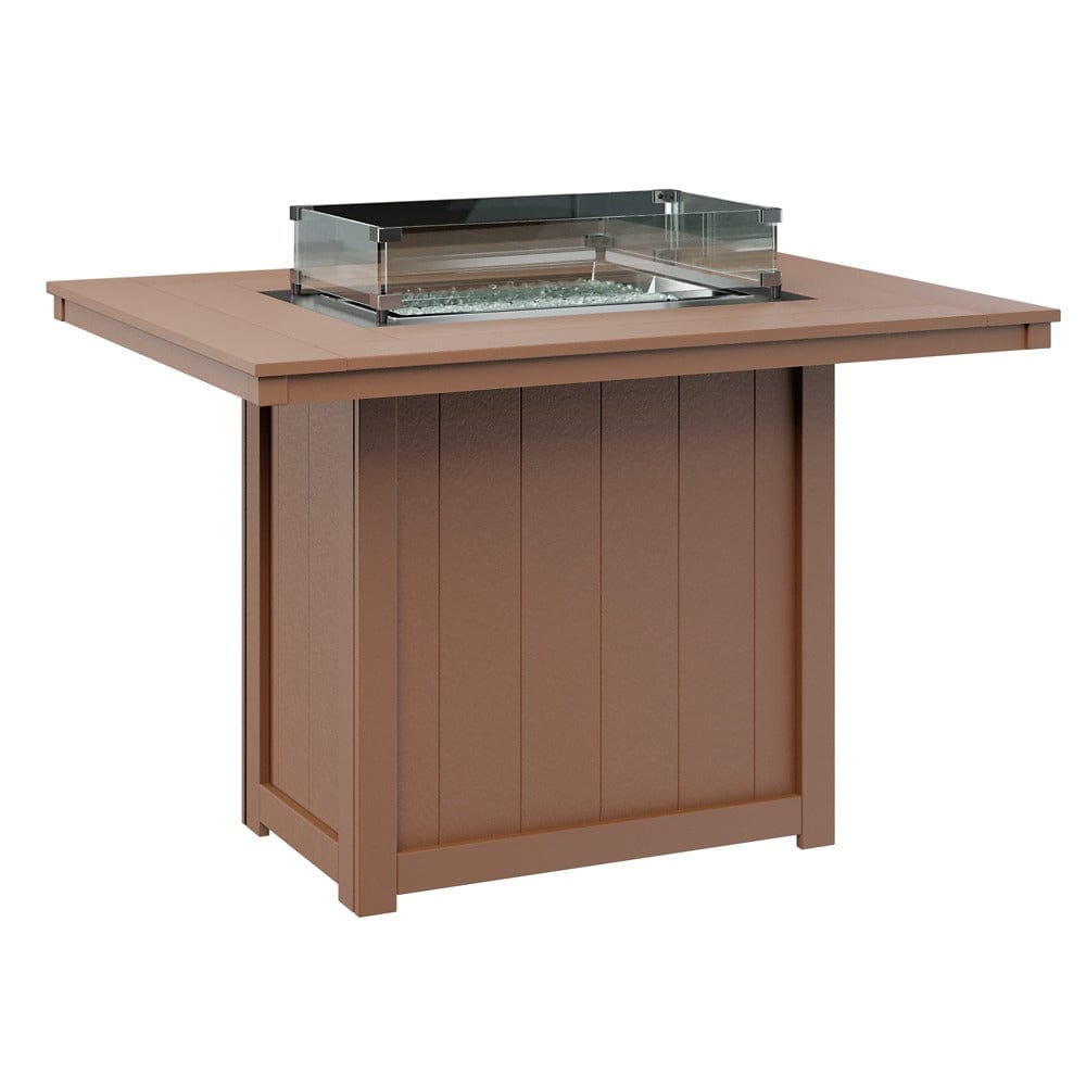 Berlin Gardens Donoma 54″ Rectangular Counter Height Poly Lumber Fire Pit Table