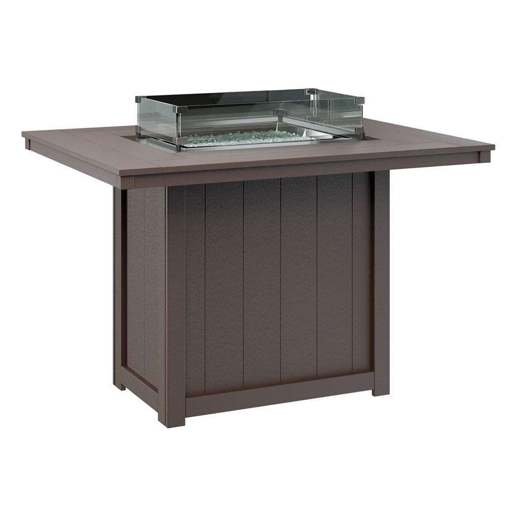 Berlin Gardens Donoma 54″ Rectangular Counter Height Poly Lumber Fire Pit Table