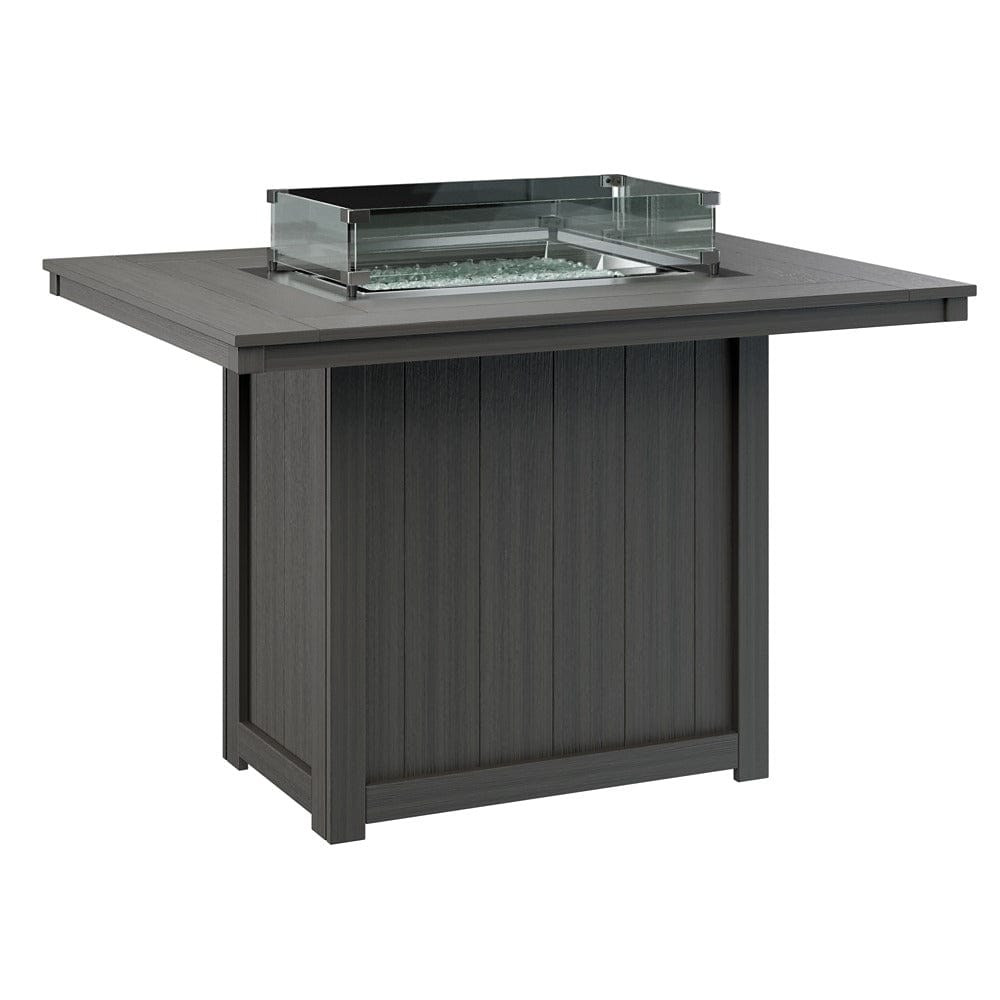 Berlin Gardens Donoma 54″ Rectangular Counter Height Poly Lumber Fire Pit Table
