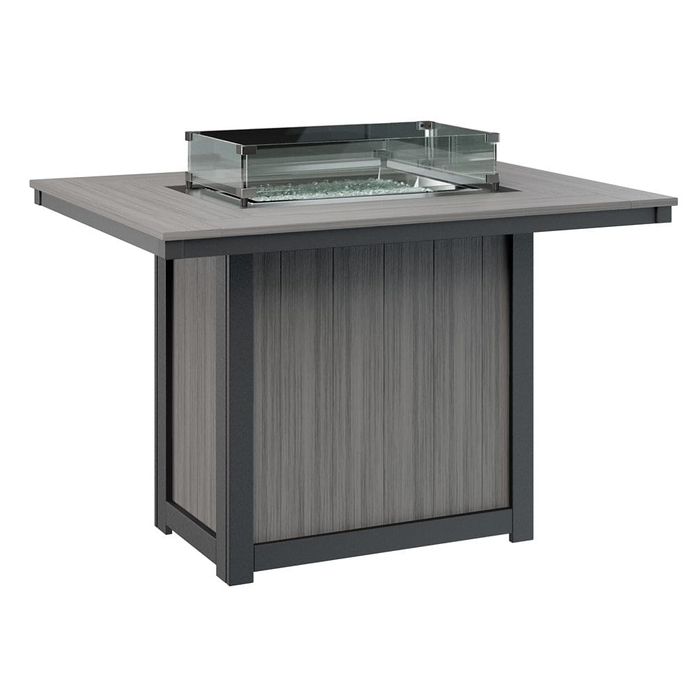Berlin Gardens Donoma 54″ Rectangular Counter Height Poly Lumber Fire Pit Table