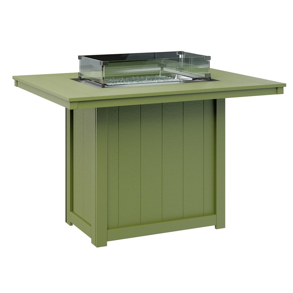 Berlin Gardens Donoma 54″ Rectangular Counter Height Poly Lumber Fire Pit Table