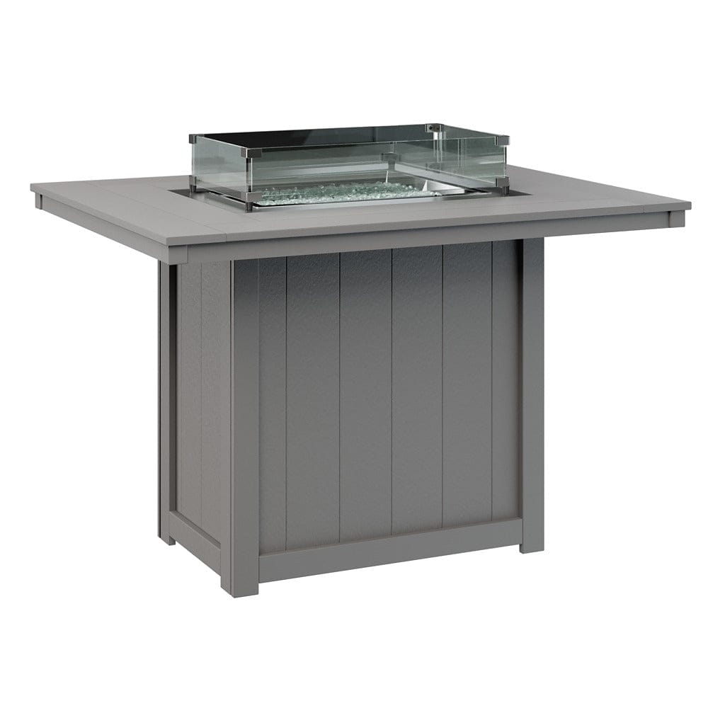 Berlin Gardens Donoma 54″ Rectangular Counter Height Poly Lumber Fire Pit Table