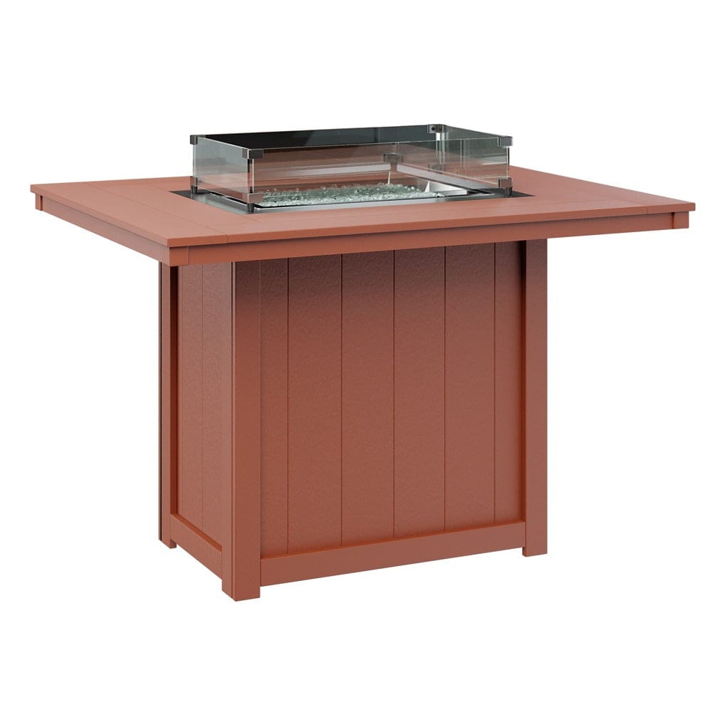 Berlin Gardens Donoma 54″ Rectangular Counter Height Poly Lumber Fire Pit Table