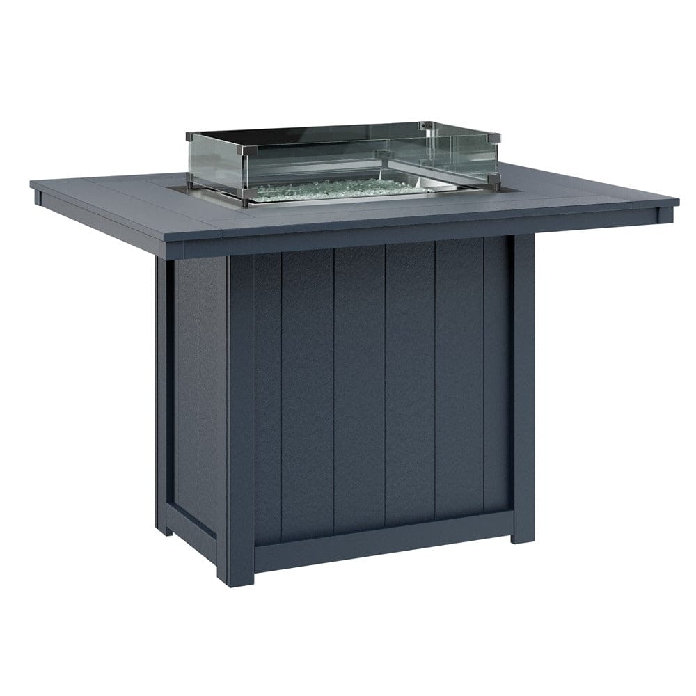 Berlin Gardens Donoma 54″ Rectangular Counter Height Poly Lumber Fire Pit Table