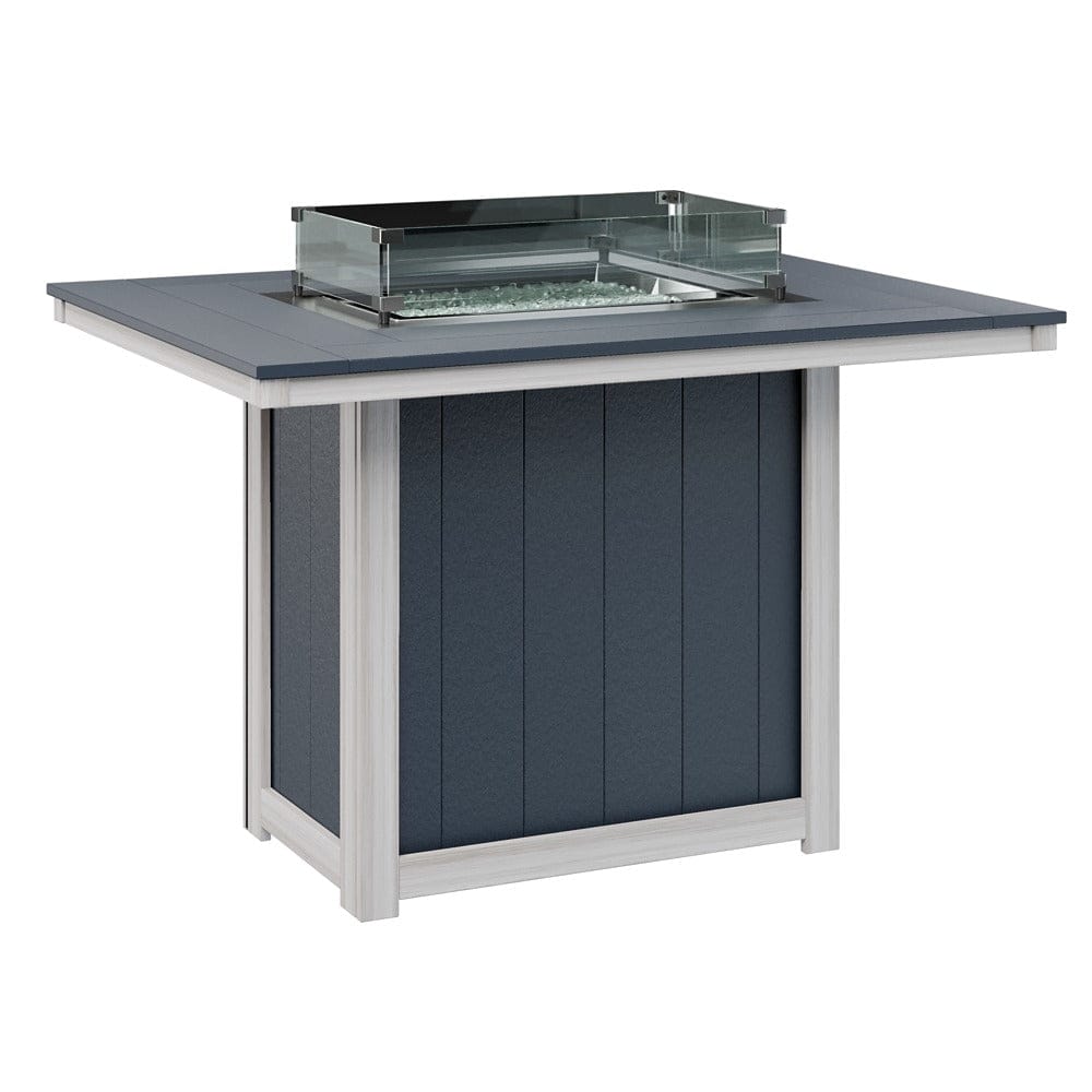 Berlin Gardens Donoma 54″ Rectangular Counter Height Poly Lumber Fire Pit Table