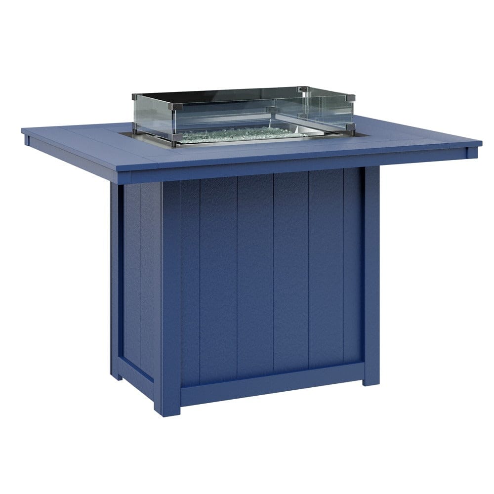 Berlin Gardens Donoma 54″ Rectangular Counter Height Poly Lumber Fire Pit Table