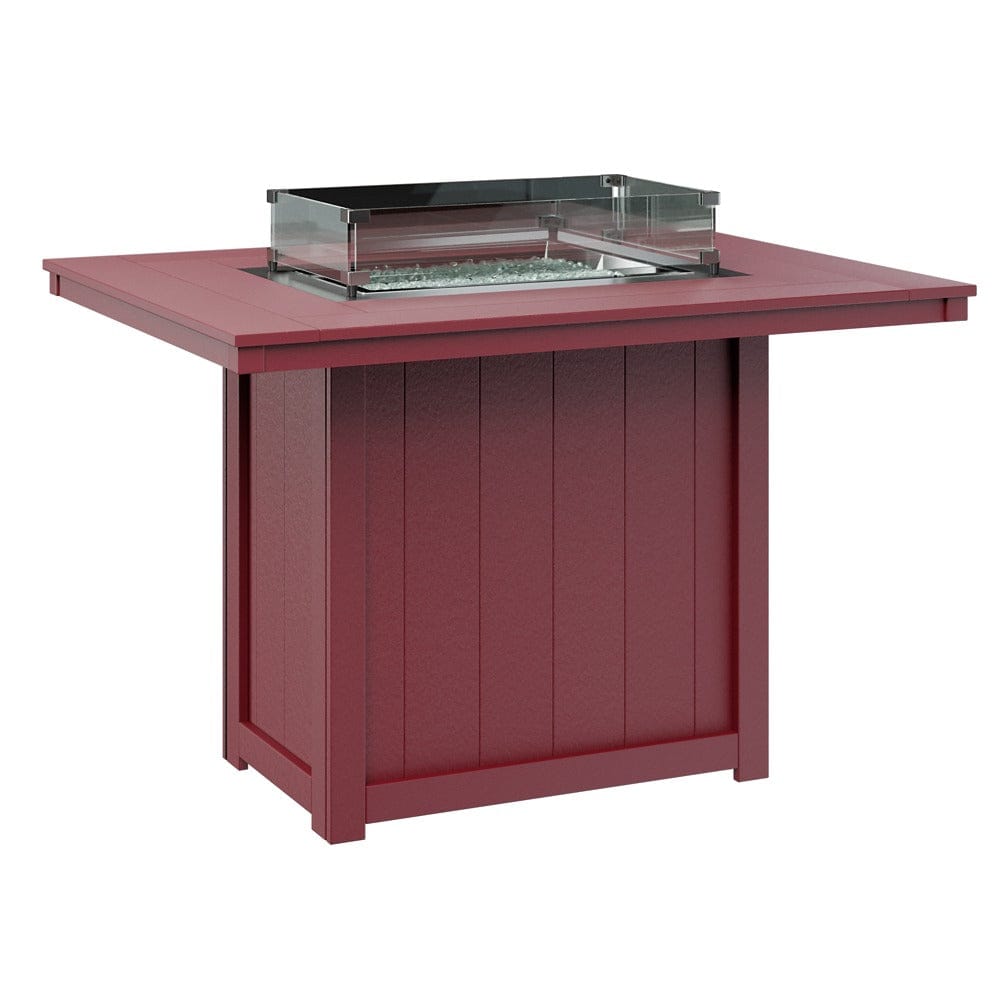 Berlin Gardens Donoma 54″ Rectangular Counter Height Poly Lumber Fire Pit Table