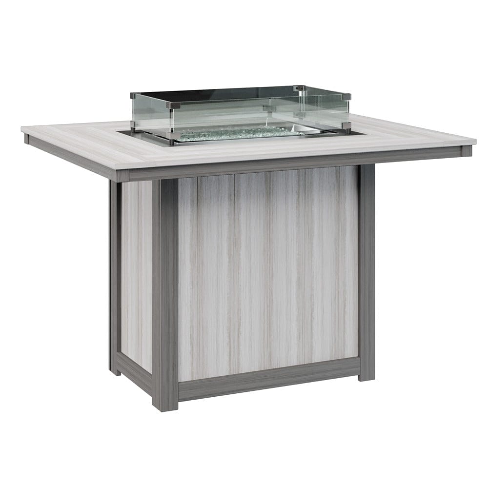 Berlin Gardens Donoma 54″ Rectangular Counter Height Poly Lumber Fire Pit Table