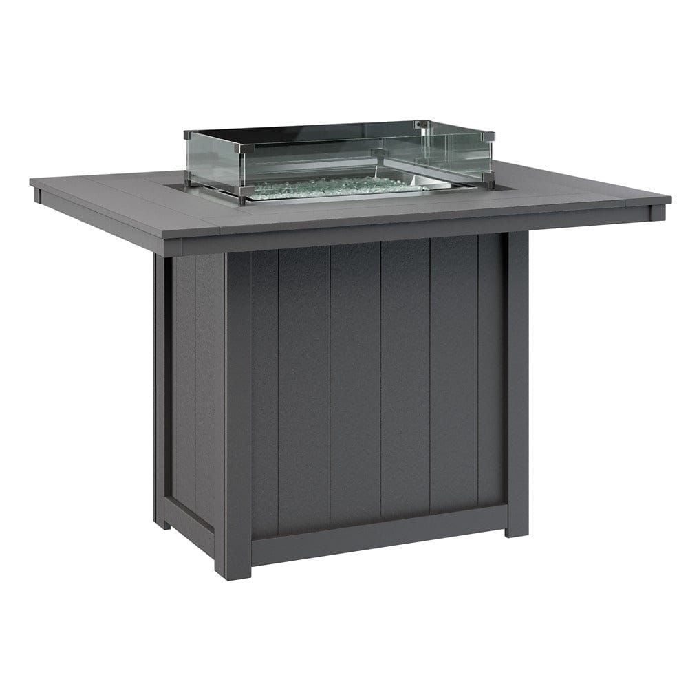 Berlin Gardens Donoma 54″ Rectangular Counter Height Poly Lumber Fire Pit Table