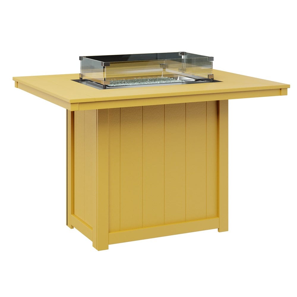 Berlin Gardens Donoma 54″ Rectangular Counter Height Poly Lumber Fire Pit Table