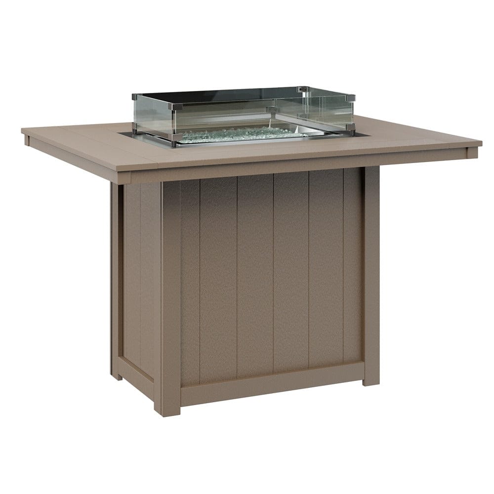 Berlin Gardens Donoma 54″ Rectangular Counter Height Poly Lumber Fire Pit Table
