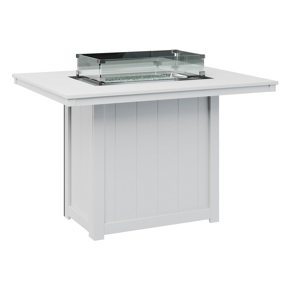 Berlin Gardens Donoma 54″ Rectangular Counter Height Poly Lumber Fire Pit Table