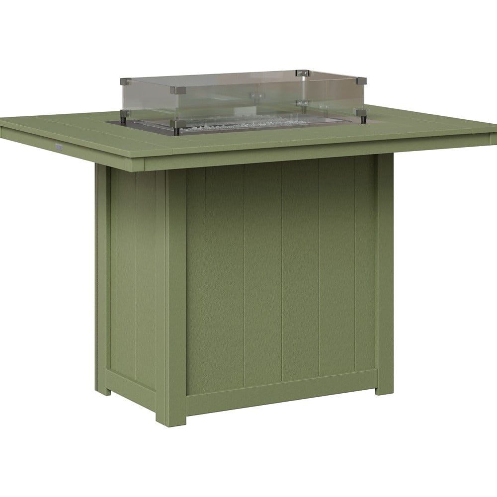Berlin Gardens Donoma 54″ Rectangular Counter Height Poly Lumber Fire Pit Table
