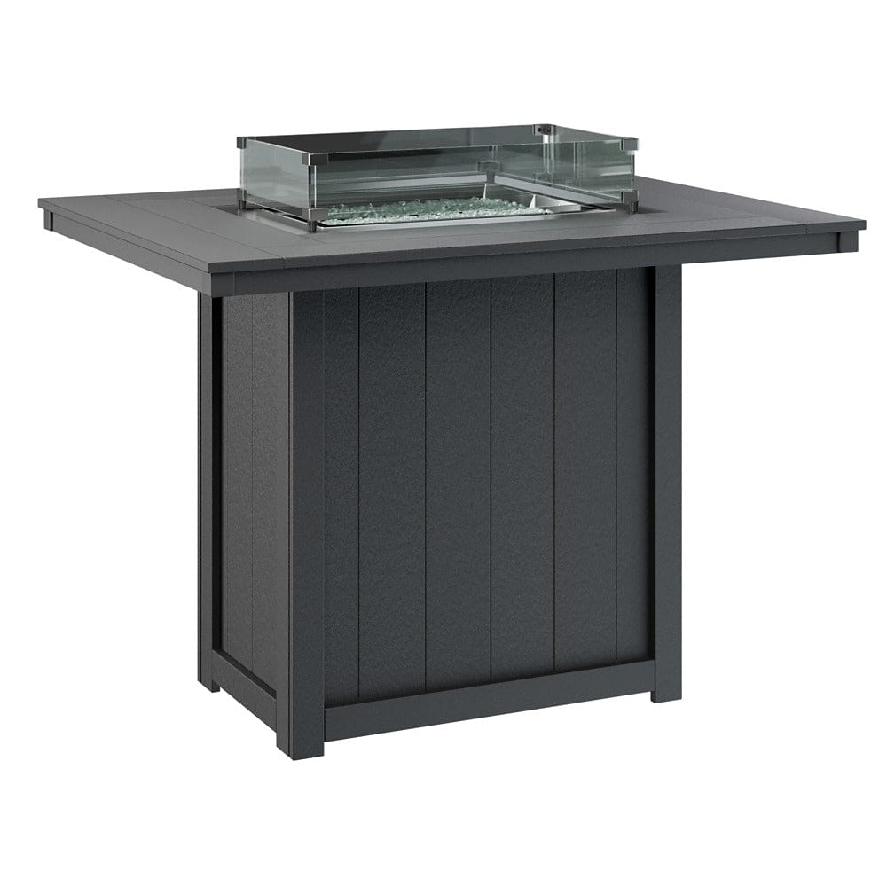 Berlin Gardens Donoma 54″ Rectangular Bar Poly Lumber Fire Pit Table